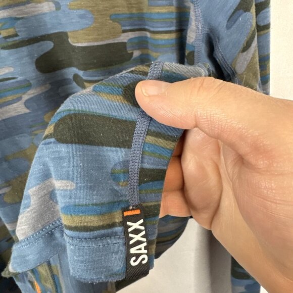 SAXX Viewfinder LS Crew Men’s L Merino Blend Camo Performance Shirt - Picture 3 of 4